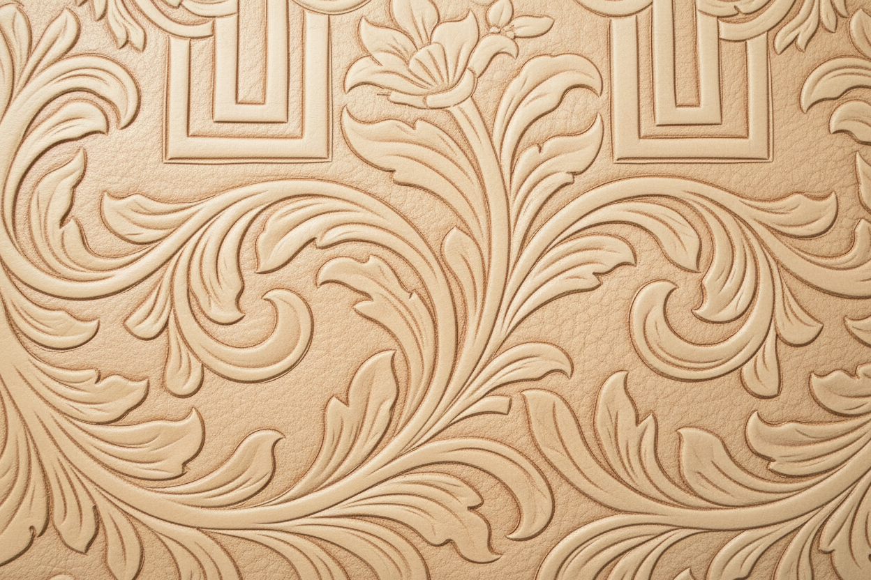 Dame un fondo de cuero que sea de color miel y que se vea en relieve